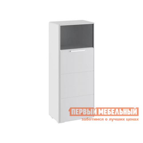 Шкаф-витрина Наоми Белый глянец