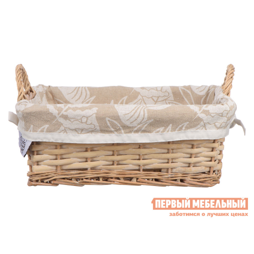 Корзина для хранения Пальмовый лист Ивовая лоза / Пальмовый лист, ткань, M