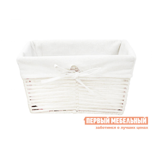 Корзина для хранения Пепер Белый, бумага / Пепер, ткань, S