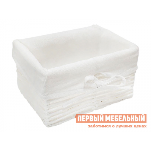 Корзина для хранения Пепер Белый, бумага / Пепер, ткань, L
