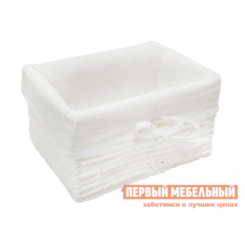 Корзина для хранения Пепер Белый, бумага / Пепер, ткань, M