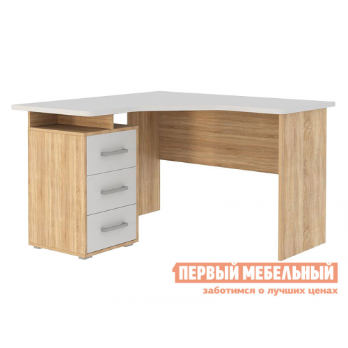 Письменный стол Лайт-2 Дуб Сонома / Белый