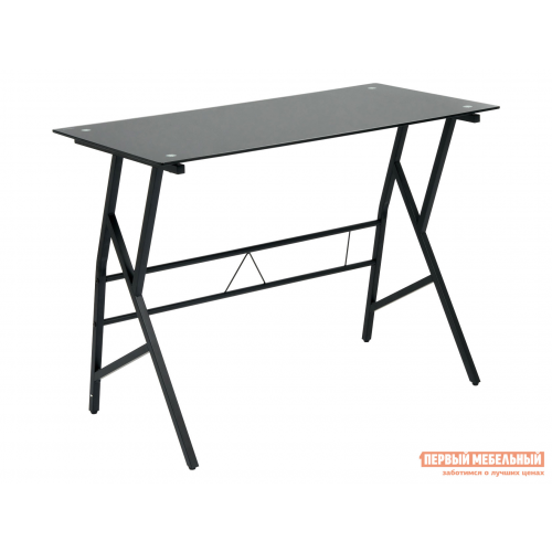 Письменный стол GD-02 Черный, металл / Черное стекло