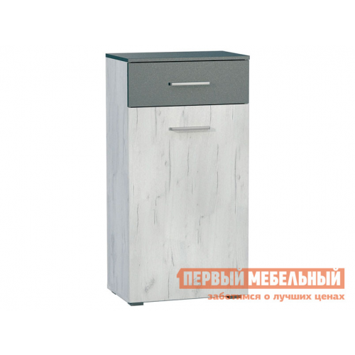 Комод Юнона Дуб Белый CRAFT / Серый шифер