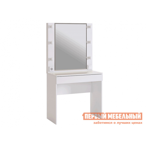 Туалетный столик Гламур Белый / Белый глянец