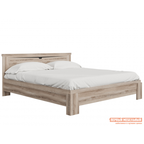 Двуспальная кровать Гарда Ясень Таормино, 160х200 см, С основанием, Без подъемного механизма