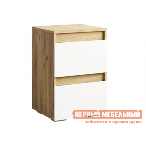 Тумба с ящиками Селфи Дуб Крафт / Белый