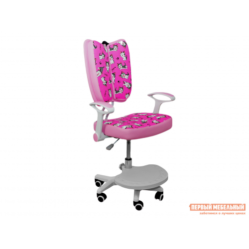 Детское компьютерное кресло PEGAS Розовый с котятами, ткань