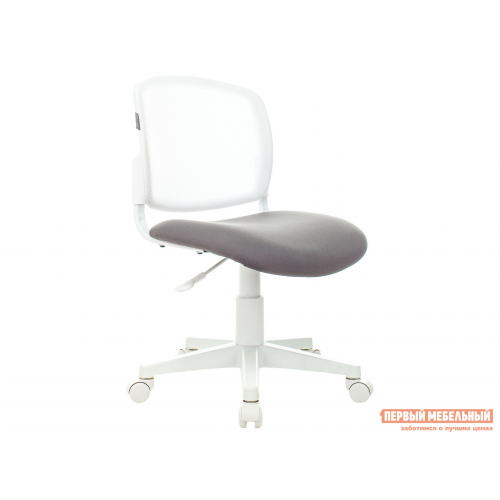 Детское компьютерное кресло CH-W296NX Белый, сетка / Серый, ткань