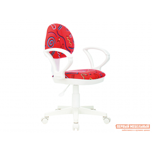 Детское компьютерное кресло KD-3/WH/ARM Малиновый, ткань