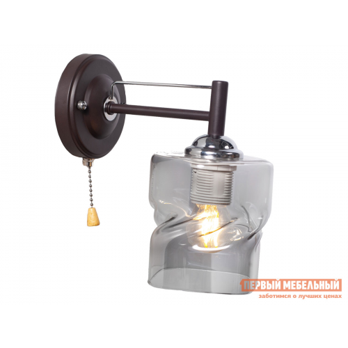 Бра MD.4237-1-W BR+CH 1*60Вт E27 Коричневый / Прозрачный