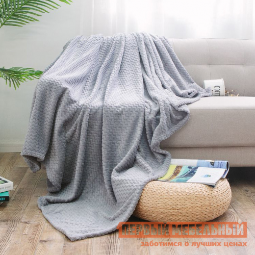 Плед "ROYAL PLUSH" велсофт 009-RP Серый, 2000 х 2200 мм