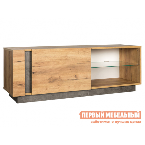 ТВ-тумба Арчи Дуб золотой CRAFT / Камень темный, 1300 мм