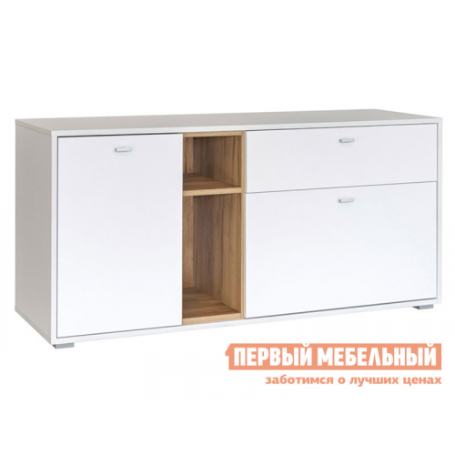 ТВ-тумба Бель Дуб золотой / Белый