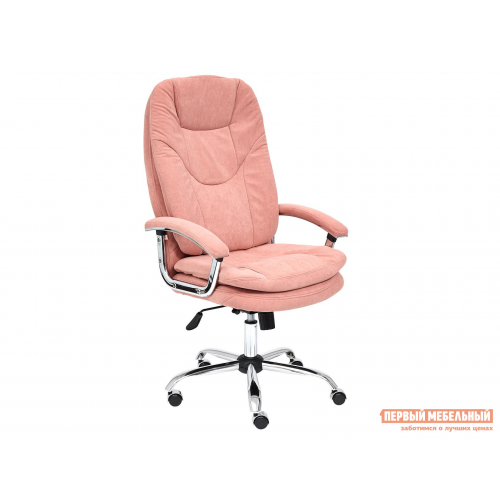 Кресло руководителя SOFTY LUX Розовый, флок
