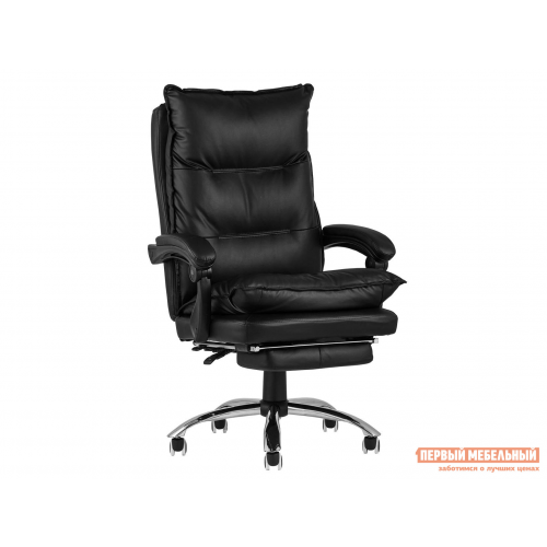 Кресло руководителя TopChairs Alpha Черный, экокожа