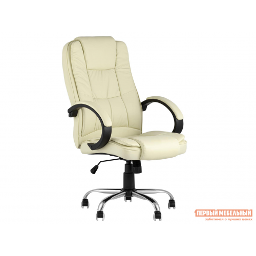 Кресло руководителя TopChairs Atlant NEW Бежевый, экокожа