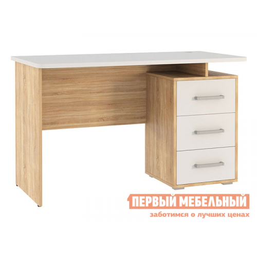 Компьютерный стол Лайт-2 Дуб Сонома / Белый