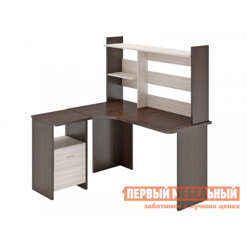 Компьютерный стол СКЛ-Угл130+НКЛ-130 Венге / Карамель, Левая
