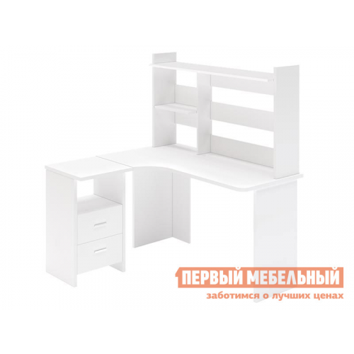 Компьютерный стол СКЛ-Угл130+НКЛ-130 Белый, Левая