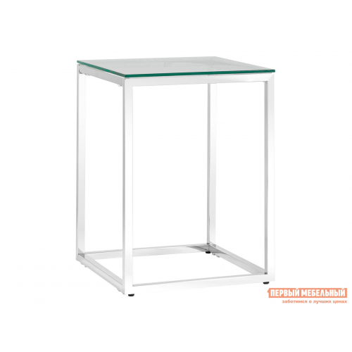 Журнальный столик Таун Прозрачное стекло / Сталь, серебро