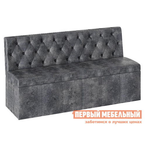 Кухонный диван Ницца Темно-серый, велюр