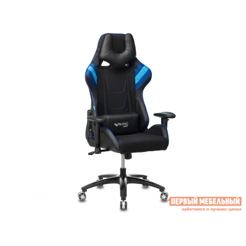 Игровое кресло VIKING 4 AERO Черный / Синий, искусственная кожа/ткань