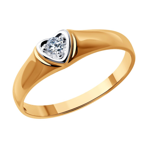 Помолвочное кольцо с бриллиантом SOKOLOV