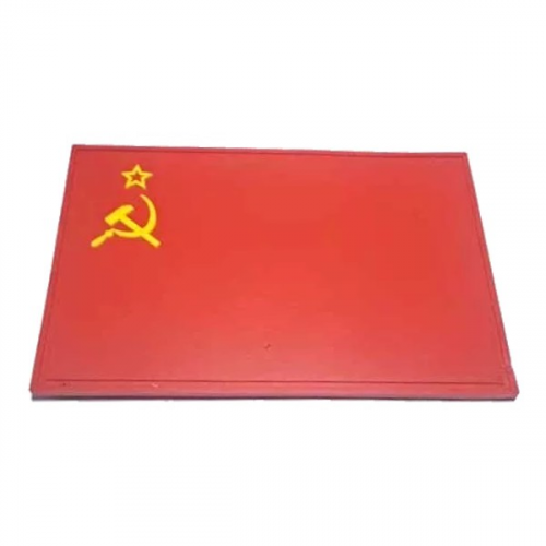 WTZ Шеврон "Флаг СССР", PVC на велкро, 90x60 мм (красный)
