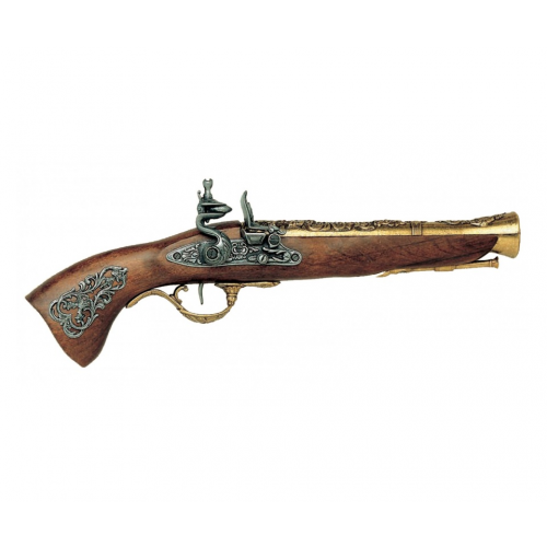 Denix Макет пистолет кремневый «Мушкетон», латунь (Австрия, XVIII век) DE-1231-L