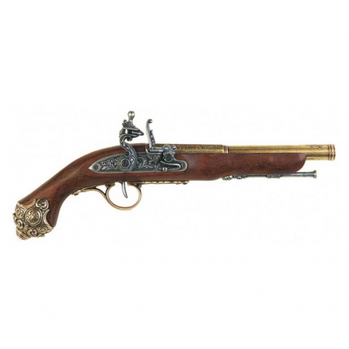 Denix Макет пистолет кремневый, латунь (XVIII век) DE-1077-L