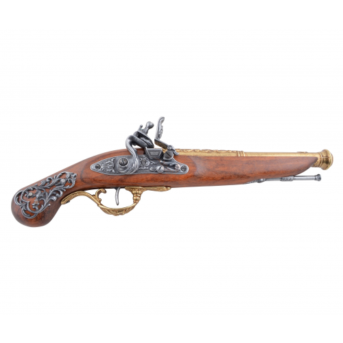 Denix Макет пистолет кремневый, латунь (Англия, XVIII век) DE-1196-L
