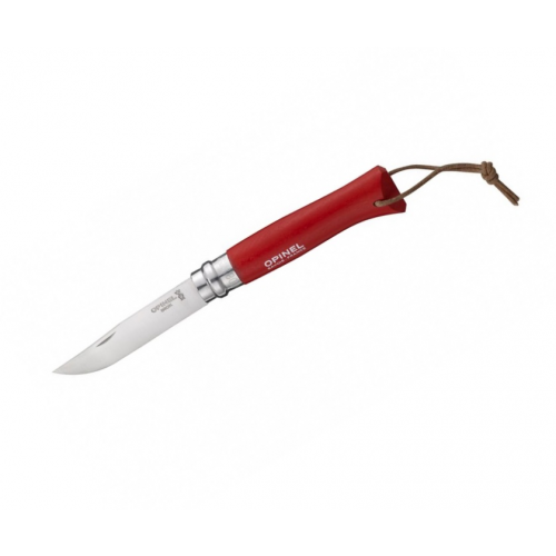 Нож складной Opinel Tradition Colored №08, 8,5 см, нерж. сталь, рукоять граб, красный, чехол