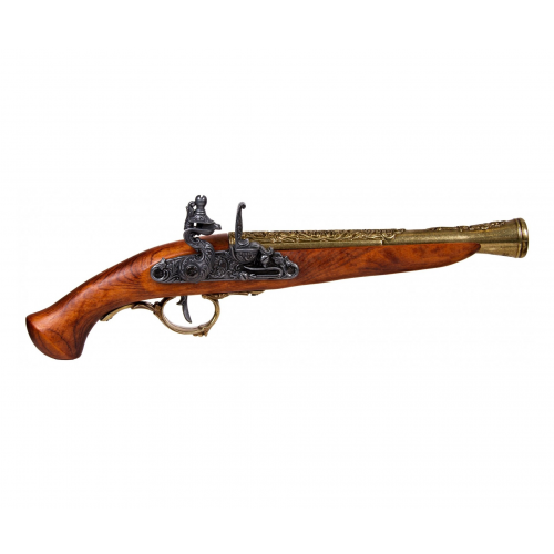 Denix Макет пистолет кремневый, латунь (Германия, XVII век) DE-1260-L