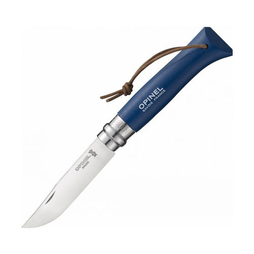 Нож складной Opinel Tradition Colored №08, 8,5 см, нерж. сталь, рукоять граб, синий
