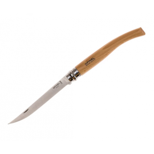 Нож складной Opinel Slim №12, филейный, 12 см, нерж. сталь, рукоять бук