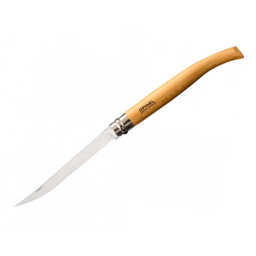 Нож складной Opinel Slim №15, филейный, 15 см, нерж. сталь, рукоять бук
