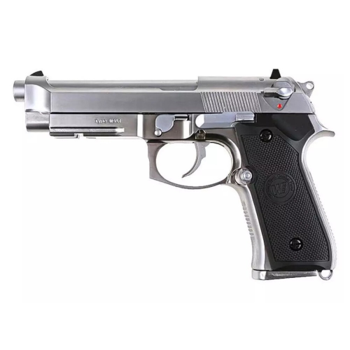 Страйкбольный пистолет WE Beretta M9A1 New Rail Silver