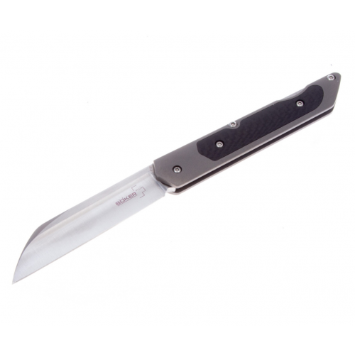 Нож складной Boker Plus Genios 7,7 см, сталь VG-10, рукоять Титан/Карбон Black
