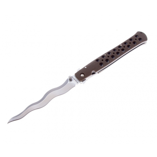 Нож складной Cold Steel Ti-Lite 6 Kris 15,2 см, сталь AUS-10, рукоять Zytel Brown