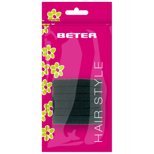 Набор черных резинок для волос (6 шт.) BETER