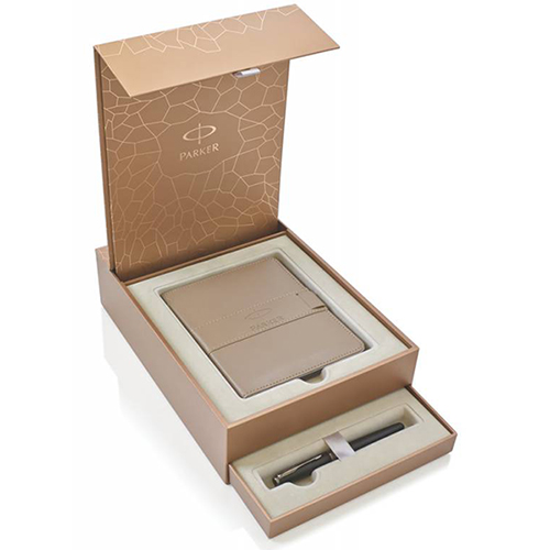 1935167 Подарочный набор Parker из блокнота и перьевой ручки Parker Sonnet Secret Black Shell CT М