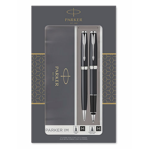 2093259 Набор из двух ручек Parker (Паркер) Sonnet Core Black Lacquer CT