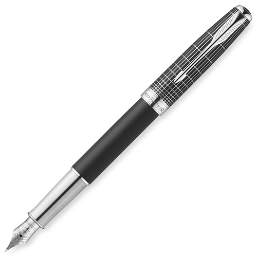 1930256 Перьевая ручка Parker (Паркер) Sonnet SE Contort Black Cisele CT F 18K