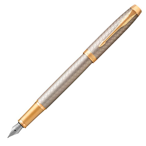 1931684 Перьевая ручка Parker (Паркер) IM Premium Warm Silver/Gold GT F