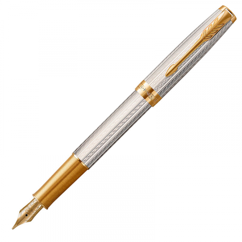 2119792 Перьевая ручка Parker (Паркер) Sonnet Premium Mistral GT F серебро 925