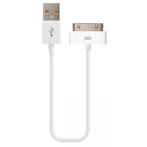 Кабель USB 2.0 - 30pin для iPhone/iPod/iPad, 1м, 2.1A, белый, OLMIO