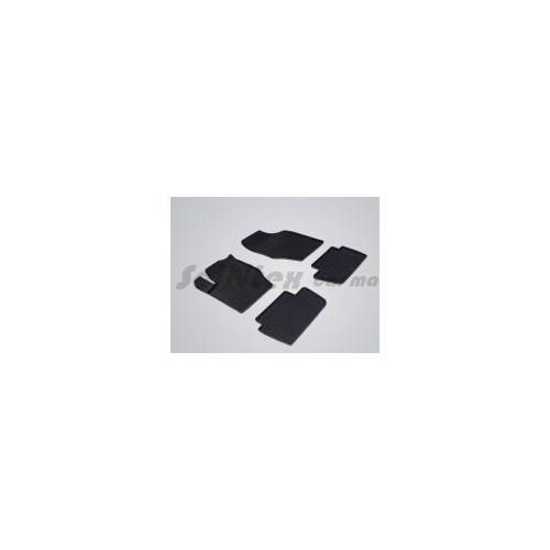 Коврики салона резиновые с рисунком "Сетка", черные Seintex 211 Citroen C4 2005 - 2010