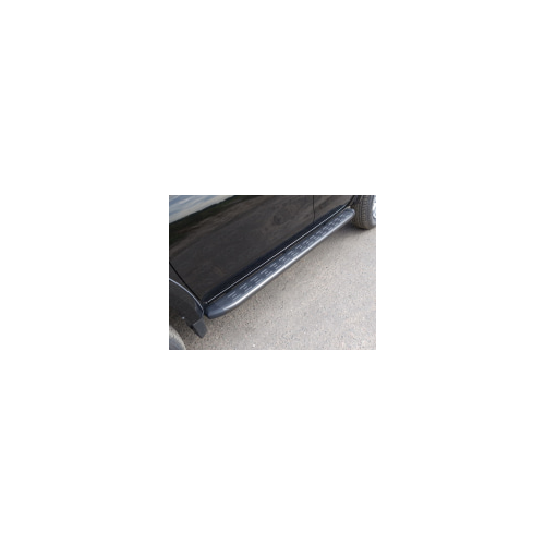 Боковые подножки, пороги алюминиевые с пластиковой накладкой (карбон серые) 1920 мм Компания ТСС FOREXPL16-13GR Ford Explorer 2016 - 2018