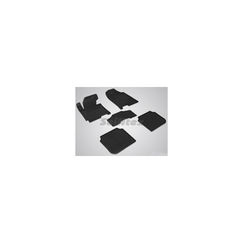 Коврики салона резиновые с рисунком "Сетка", черные Seintex 83113 Hyundai Elantra 2011 - 2015